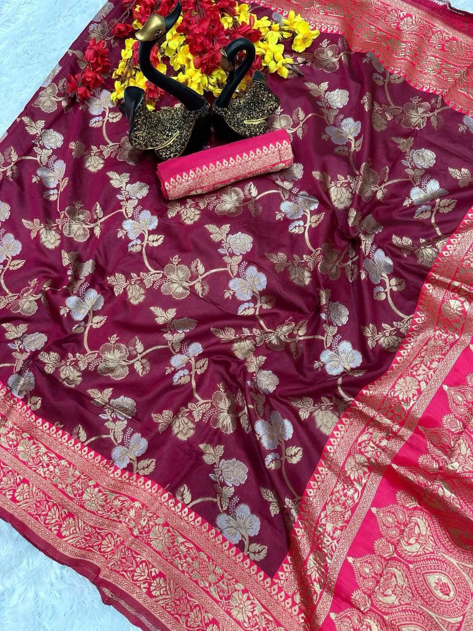 SF 662 Lichi Silk Designer Occasion Wear Sarees Wholesalers In Delhi